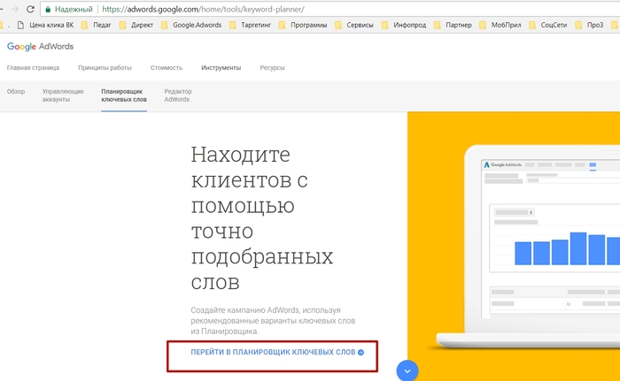 планировщик ключевых слов