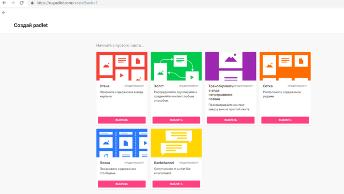 Интерактивные онлайн доски Padlet